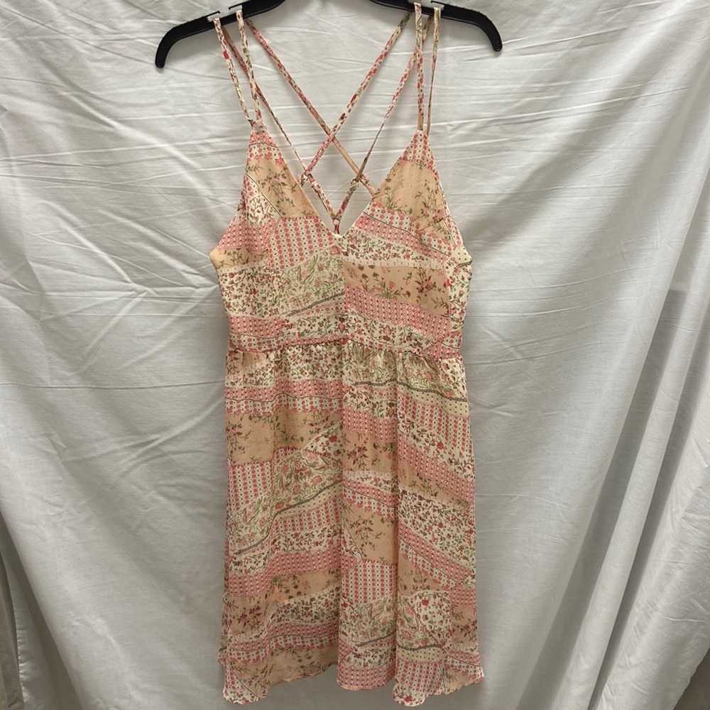 Paper Crane pink/peach Sundress
